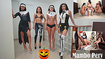 Orgie Cu Tematică De Halloween Întunecată Și Perversă, Cu Bdsm Și Joc Anal