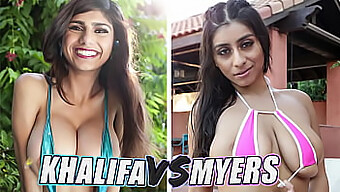 Mia Khalifa และ Violet Myers แข่งขันกันในรอบที่สองสําหรับ Bang Bros